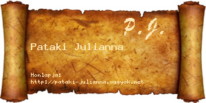 Pataki Julianna névjegykártya